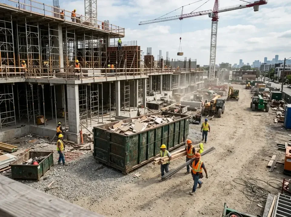 commercial-construction-site-w-002 — frequently asked questions, Low Cost Construction Dumpster Rental in Forest Lake, MN